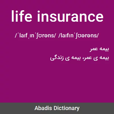 معنی life insurance